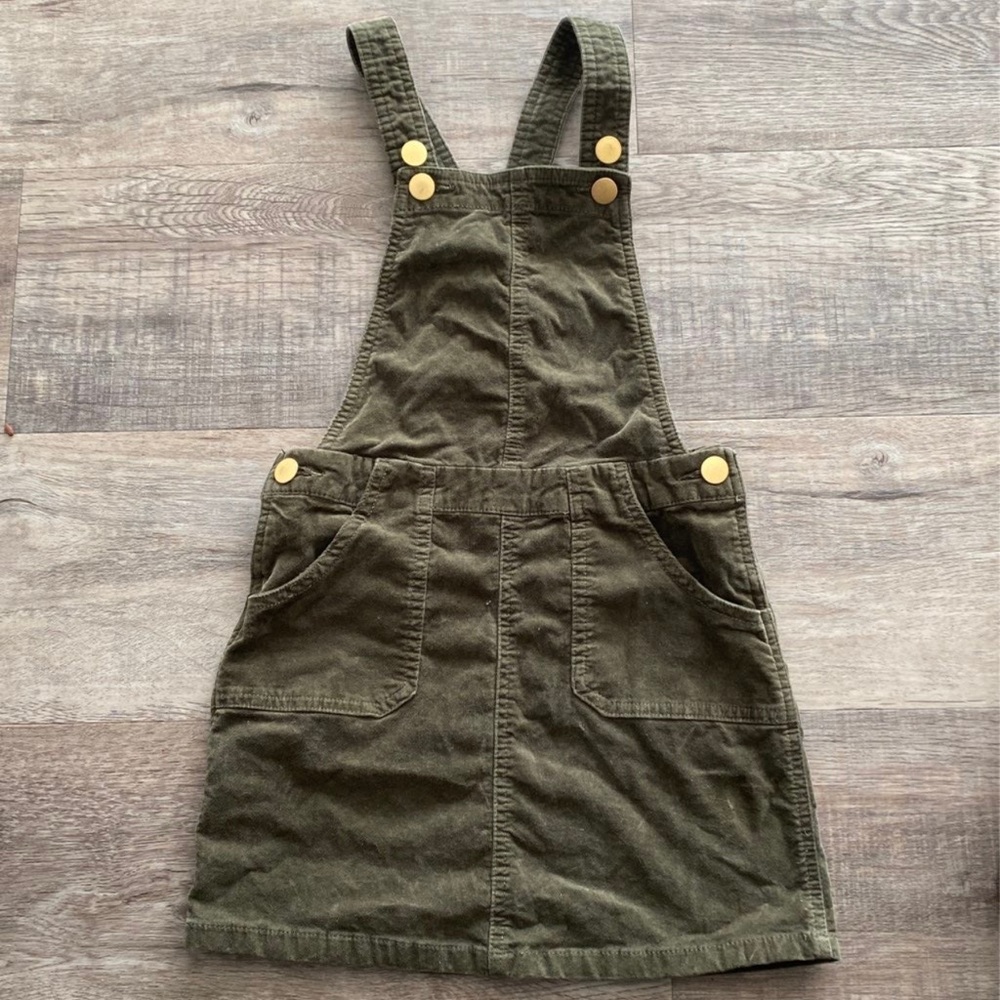 Crazy 8 Olive Green Kids Pinafore Dress